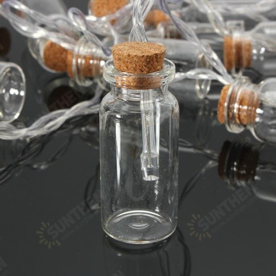 Battery Powered 20 LED Wishing Bottle Fairy String Light Xmas Garden Wedding Party Decor Battery Powered 20 LED Wishing Bottle Fairy String Light Xmas Garden Wedding Party Decor