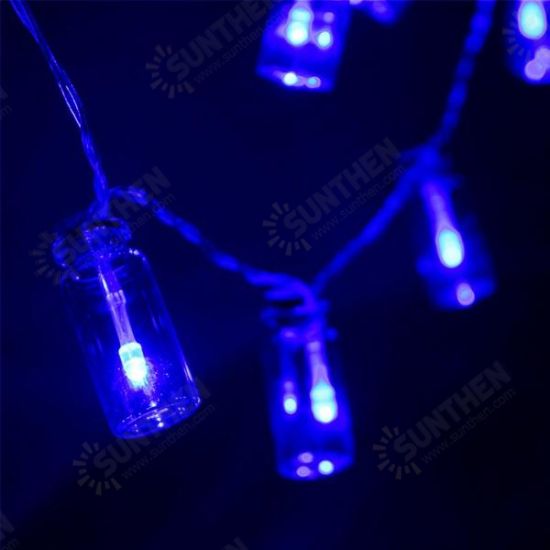 Battery Powered 20 LED Wishing Bottle Fairy String Light Xmas Garden Wedding Party Decor