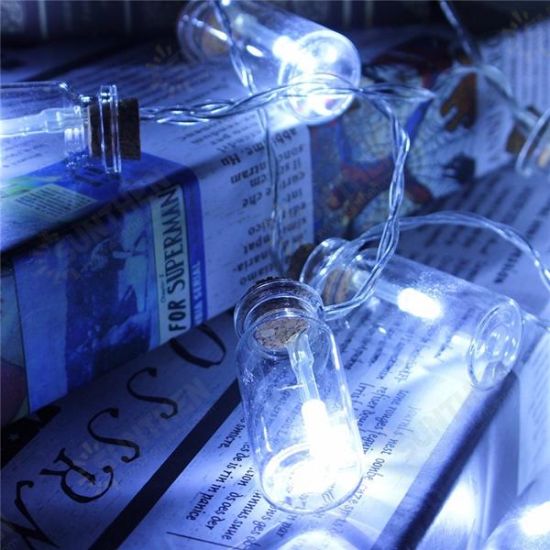 Battery Powered 20 LED Wishing Bottle Fairy String Light Xmas Garden Wedding Party Decor Battery Powered 20 LED Wishing Bottle Fairy String Light Xmas Garden Wedding Party Decor