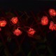 Battery Powered 20LEDs Red Purple Rose Flower Indoor Fairy String Light for Christmas Wedding Patio
