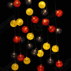 Battery Powered 30LEDs Pastel Cotton Ball String Lights for Holiday Decoration Battery Powered 30LEDs Pastel Cotton Ball String Lights for Holiday Decoration