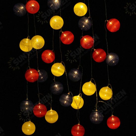Battery Powered 30LEDs Pastel Cotton Ball String Lights for Holiday Decoration Battery Powered 30LEDs Pastel Cotton Ball String Lights for Holiday Decoration