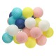 Battery Powered 30LEDs Pastel Cotton Ball String Lights for Holiday Decoration