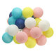 Battery Powered 30LEDs Pastel Cotton Ball String Lights for Holiday Decoration Battery Powered 30LEDs Pastel Cotton Ball String Lights for Holiday Decoration