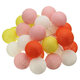 Battery Powered 30LEDs Pastel Cotton Ball String Lights for Holiday Decoration