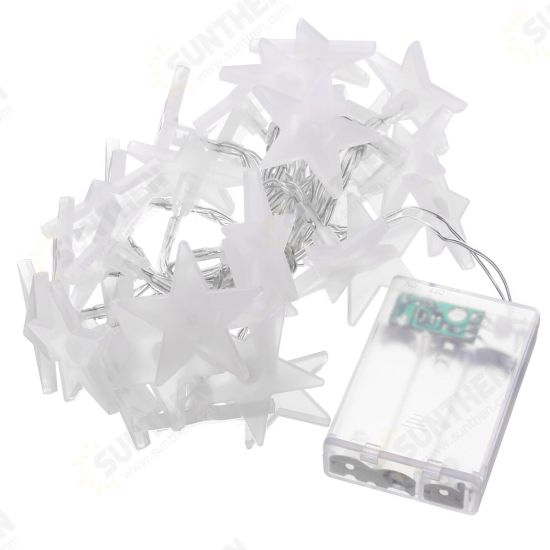 Battery Powered 3.3M 30LEDs Frosted Five Stars Fairy String Light Christmas Wedding Decor Lamp Battery Powered 3.3M 30LEDs Frosted Five Stars Fairy String Light Christmas Wedding Decor Lamp