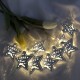 Battery Powered 3M 20 LED Hanging Pentagram Shape String Light for Christmas Home Decoration