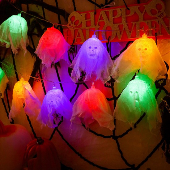 Battery Powered 3M 20LED Halloween Party Home Fairy Lights Decor Hanging Ghost Prop Lantern Lamp