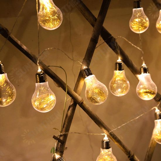 Battery Powered 4M 20LED Light Bulb String Light Romantic Christmas Holiday Party Decoration Battery Powered 4M 20LED Light Bulb String Light Romantic Christmas Holiday Party Decoration
