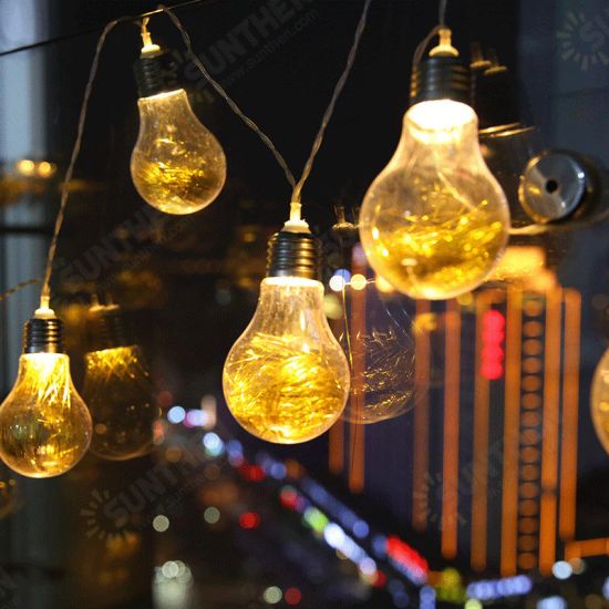 Battery Powered 4M 20LED Light Bulb String Light Romantic Christmas Holiday Party Decoration Battery Powered 4M 20LED Light Bulb String Light Romantic Christmas Holiday Party Decoration