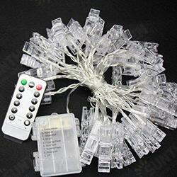 Battery Powered 5M 40LEDs 8 Modes Picture Display Clip Fairy String Light With Remote for Christmas Battery Powered 5M 40LEDs 8 Modes Picture Display Clip Fairy String Light With Remote for Christmas