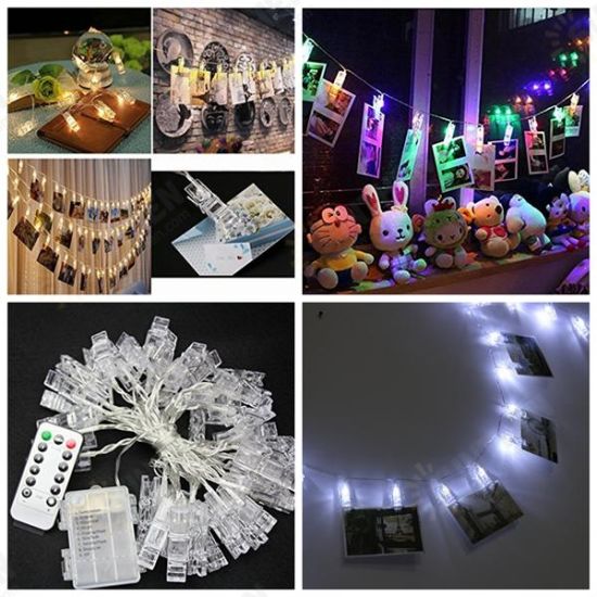 Battery Powered 5M 40LEDs 8 Modes Picture Display Clip Fairy String Light With Remote for Christmas Battery Powered 5M 40LEDs 8 Modes Picture Display Clip Fairy String Light With Remote for Christmas