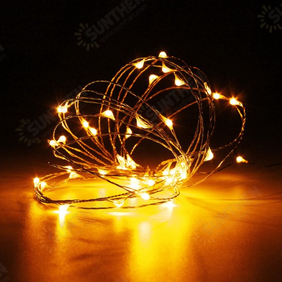 Battery Powered 5M 50LEDs Waterproof Copper Wire Fairy String Light for Christmas +Remote Control