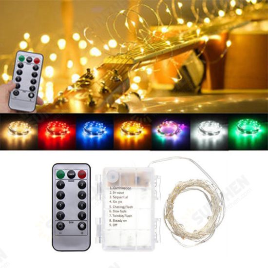 Battery Powered 5M 50LEDs Waterproof Silver Wire Fairy String Light for Christmas +Remote Control Battery Powered 5M 50LEDs Waterproof Silver Wire Fairy String Light for Christmas +Remote Control