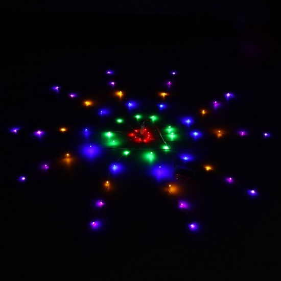 Battery Powered 8 Modes 10 Branches 60LED Peacock String Holiday Light with 19Keys Remote Control