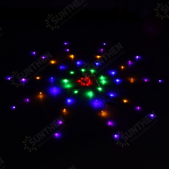 Battery Powered 8 Modes 10 Branches 60LED Peacock String Holiday Light with 19Keys Remote Control