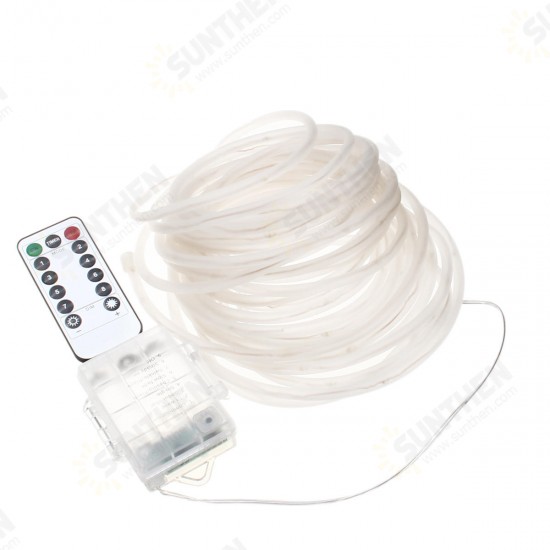 Battery Powered 8 Modes 10M 100LED Rope Tube String Light Outdoor Christmas Garden+Remote Controller Battery Powered 8 Modes 10M 100LED Rope Tube String Light Outdoor Christmas Garden+Remote Controller