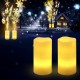 Battery Powered Christmas Snowflake LED Candle Light Flameless Projection Flickering Remote Control