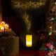 Battery Powered Christmas Snowflake LED Candle Light Flameless Projection Flickering Remote Control