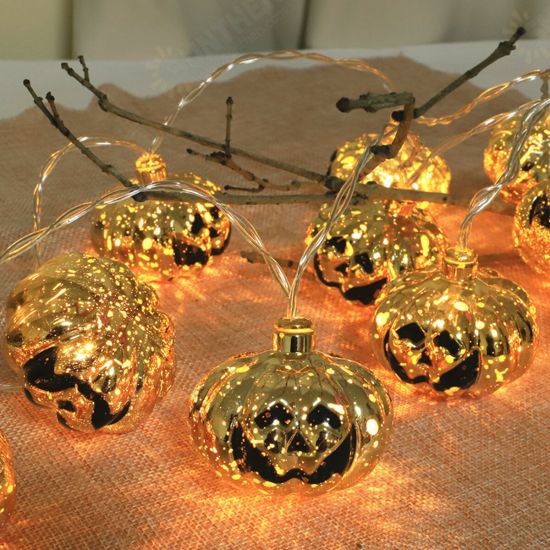 Battery Powered Fairy String Light Halloween Decor Pumpkin Lantern Lamp Party Home Props Garden