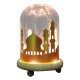 Battery Powered Ramadan Mosque Night Light Glass Cover Wooden Base Decoration Gift Battery Powered Ramadan Mosque Night Light Glass Cover Wooden Base Decoration Gift