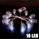 Battery Powered Silver Fanoos Lantern 10 LED String Holiday Light for Islamic Eid Ramadan