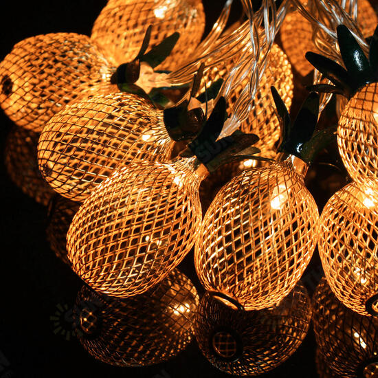 Battery Powered Warm White Metal Pineapple Shaped Indoor LED Fairy String Light for Christmas Party Christmas Decorations Clearance Christmas Lights Battery Powered Warm White Metal Pineapple Shaped Indoor LED Fairy String Light for Christmas Party Christmas Decorations Clearance Christmas Lights