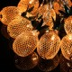 Battery Powered Warm White Metal Pineapple Shaped Indoor LED Fairy String Light for Christmas Party Christmas Decorations Clearance Christmas Lights