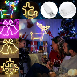 Battery+USB Neon Light Sign LED Lamp Shaped Night Light Art Wall Warm Party Christmas Decoration Battery+USB Neon Light Sign LED Lamp Shaped Night Light Art Wall Warm Party Christmas Decoration