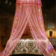 Ceiling-Mounted Mosquito Net Installation Home Dome Foldable Bed Canopy with LED String Light Ceiling-Mounted Mosquito Net Installation Home Dome Foldable Bed Canopy with LED String Light