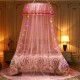 Ceiling-Mounted Mosquito Net Installation Home Dome Foldable Bed Canopy with LED String Light Ceiling-Mounted Mosquito Net Installation Home Dome Foldable Bed Canopy with LED String Light