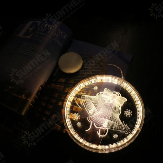 Christmas Bell Pattern 3D Christmas Hanging Night Lamp Battery LED String Light Garland Home Decoration Christmas Bell Pattern 3D Christmas Hanging Night Lamp Battery LED String Light Garland Home Decoration