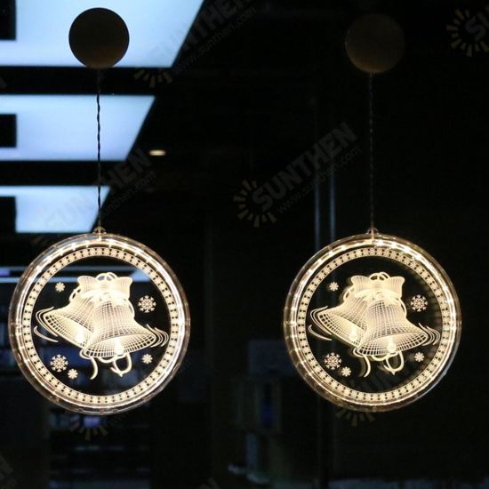 Christmas Bell Pattern 3D Christmas Hanging Night Lamp Battery LED String Light Garland Home Decoration Christmas Bell Pattern 3D Christmas Hanging Night Lamp Battery LED String Light Garland Home Decoration