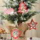 Christmas Decoration Hollow Wooden Pendant Night Light Tree Hanging Ornaments