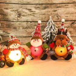 Christmas Doll With Lights Santa Claus Elk Snowman Snowman Tree Pendant Doll Hang Decorations For Home Xmas Gifts New Year Christmas Doll With Lights Santa Claus Elk Snowman Snowman Tree Pendant Doll Hang Decorations For Home Xmas Gifts New Year
