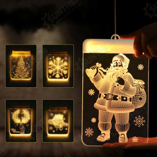 Christmas Hanging LED String Light Warm White Battery Supply Festival Party Holiday Light Decor