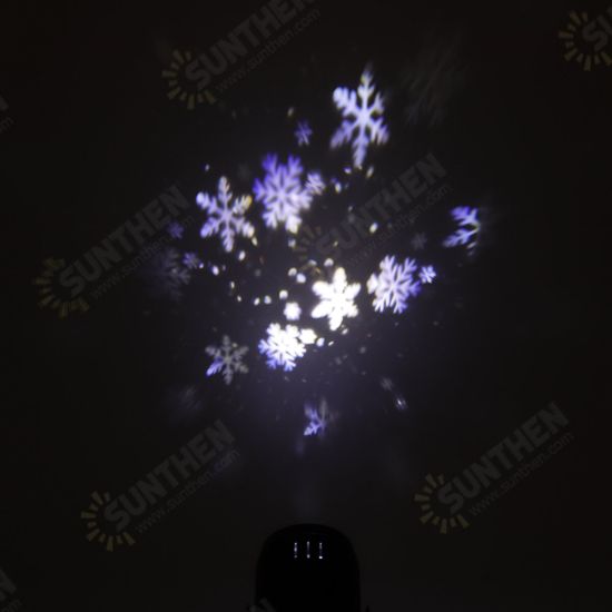 Christmas Snowflake Projector Light Lamp Rotating LED Stage Lighting Effect Party Lights