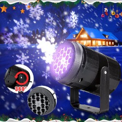 Christmas Snowflake Projector Light Lamp Rotating LED Stage Lighting Effect Party Lights Christmas Snowflake Projector Light Lamp Rotating LED Stage Lighting Effect Party Lights