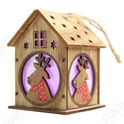 Christmas Wooden Christmas Lighted Wooden Cabin Creative Assembly Small House Decoration Luminous Colored Cabin Christmas Wooden Christmas Lighted Wooden Cabin Creative Assembly Small House Decoration Luminous Colored Cabin