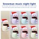 Cute Cartoon Snowman Music Night Light Bedroom Decor Bedside Lamp Christmas Gift Night Lamp for Children Bayby Kid