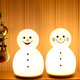 Cute Cartoon Snowman Music Night Light Bedroom Decor Bedside Lamp Christmas Gift Night Lamp for Children Bayby Kid