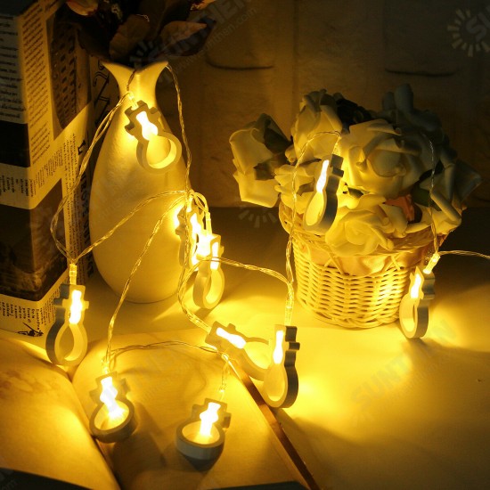 DC3V 1.8M 0.3W Battery Powered Wooden Snowman Shape 10LED Fairy String Light for Christmas Party Decor DC3V 1.8M 0.3W Battery Powered Wooden Snowman Shape 10LED Fairy String Light for Christmas Party Decor