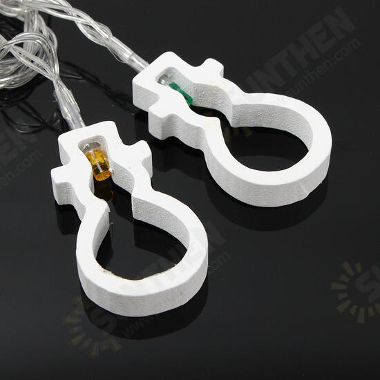 DC3V 1.8M 0.3W Battery Powered Wooden Snowman Shape 10LED Fairy String Light for Christmas Party Decor DC3V 1.8M 0.3W Battery Powered Wooden Snowman Shape 10LED Fairy String Light for Christmas Party Decor