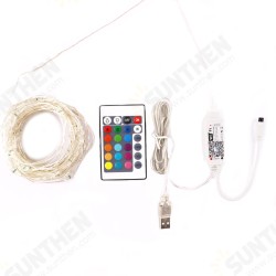 DC5V Smart APP USB 10M 100 LED String Light+WiFi Controller+24Keys IR Remote Control for Holiday Party Decor DC5V Smart APP USB 10M 100 LED String Light+WiFi Controller+24Keys IR Remote Control for Holiday Party Decor