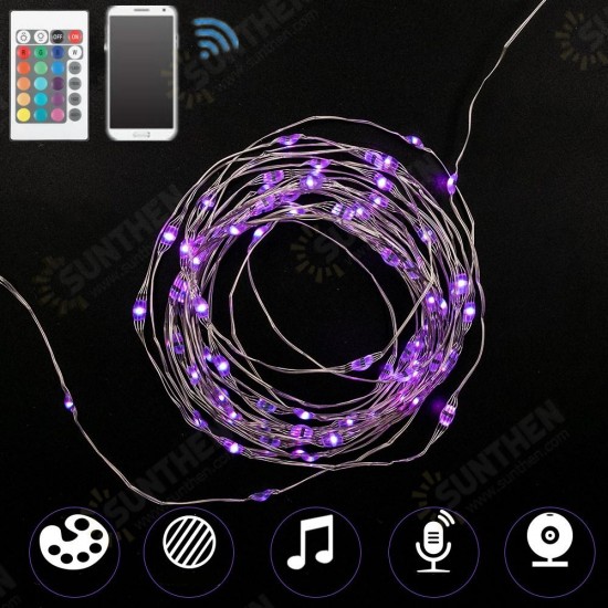 DC5V Smart APP USB 10M 100 LED String Light+WiFi Controller+24Keys IR Remote Control for Holiday Party Decor