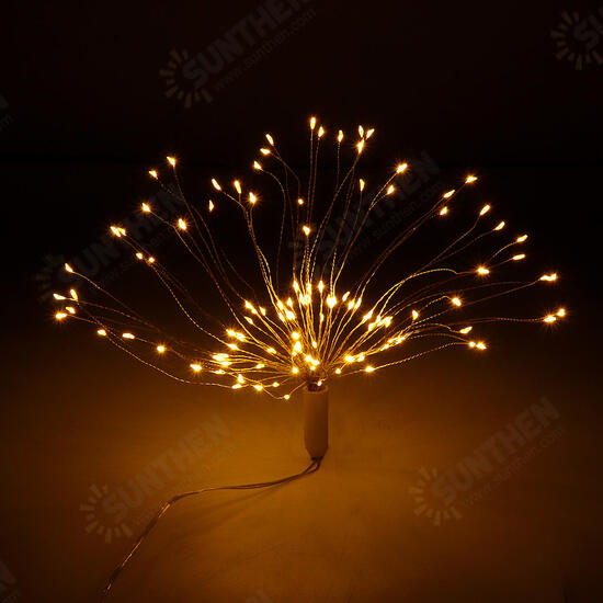 DC5V USB DIY Firework Starburst 120 LED Sliver Fairy String Light Remote Control Christmas Decor