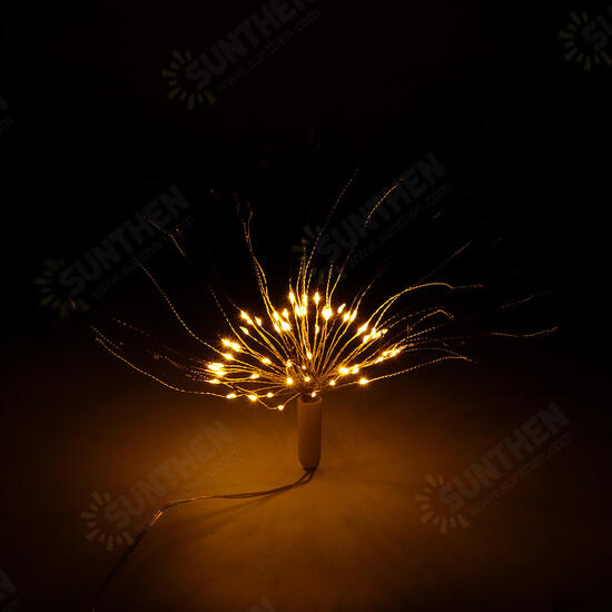 DC5V USB DIY Firework Starburst 120 LED Sliver Fairy String Light Remote Control Christmas Decor