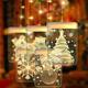 DC5V USB Santa Claus + Bell + Christmas Tree + Snowflake + Snowman 3D LED Hanging Window Curtain String Light