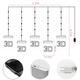 DC5V USB Santa Claus + Bell + Christmas Tree + Snowflake + Snowman 3D LED Hanging Window Curtain String Light