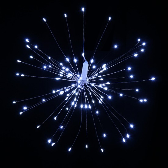 Dual Powered USB Battery 150 LED Starburst String Fairy Light Sliver Wire Wedding Party Home Decor